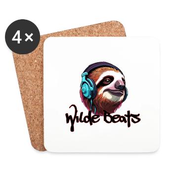 Headphones / Audio / Music / Sound / Cool - Coasters (set of 4) - white - Front