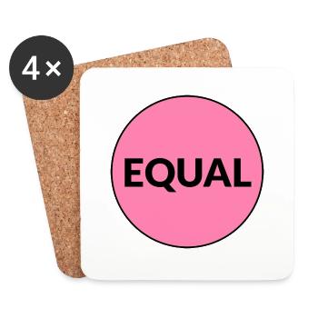 GLEICHER LGBTQ-PRIDE-MONAT - Untersetzer (4er-Set) - Weiß - Vorne