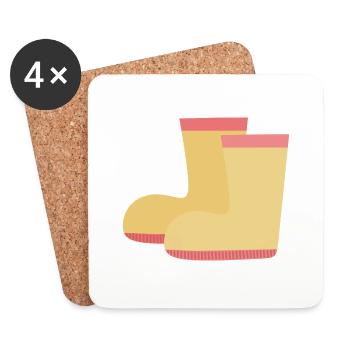 Rain Boots - Coasters (set of 4) - white - Front