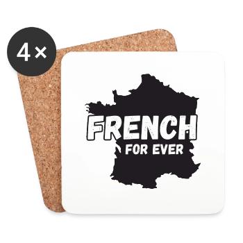 French Forever - Coasters (set of 4) - white - Front