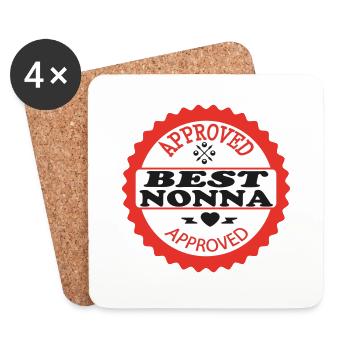 APPROVED BEST NONNA - Coasters (set of 4) - white - Front