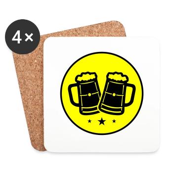 Beer Mug Beer Icon - Coasters (set of 4) - white - Front
