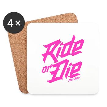 ride or die bad boys - Dessous de verre (lot de 4) - blanc - Devant