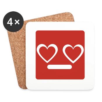 Man in love - Coasters (set of 4) - white - Front