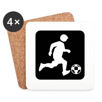 Fussball Fussballspieler Verein - Untersetzer (4er-Set) - Weiß - Vorne