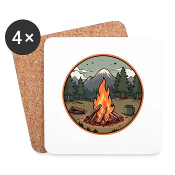 bushcraft - Untersetzer (4er-Set) - Weiß - Vorne
