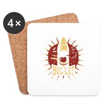 Bite the Bullet - Coasters (set of 4) - white - Front