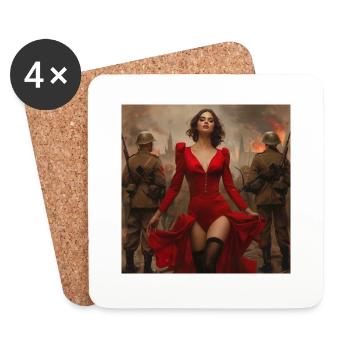Sexy - Untersetzer (4er-Set) - Weiß - Vorne
