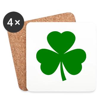 Irland st patricks day kleeblatt - Untersetzer (4er-Set) - Weiß - Vorne