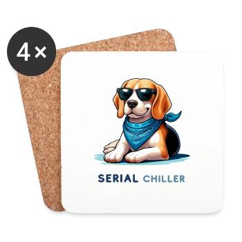 Beagle - Untersetzer (4er-Set) - Weiß - Vorne