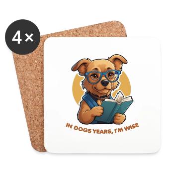 Canine Wisdom - Coasters (set of 4) - white - Front