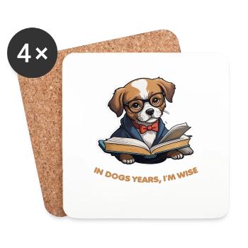 Canine Wisdom - Coasters (set of 4) - white - Front