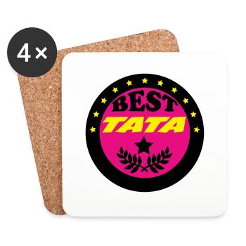 BEST TATA - Dessous de verre (lot de 4) - blanc - Devant