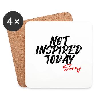 Not Inspired Today - Untersetzer (4er-Set) - Weiß - Vorne