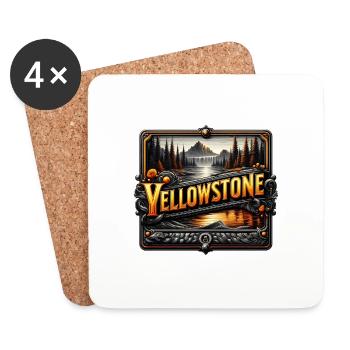 yellowstone - Untersetzer (4er-Set) - Weiß - Vorne
