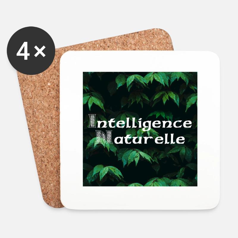 Natürliche künstliche Intelligenz - Untersetzer (4er-Set) - Weiß