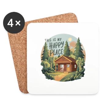 THIS IS MY HAPPY PLACE - Coasters (set of 4) - white - Front