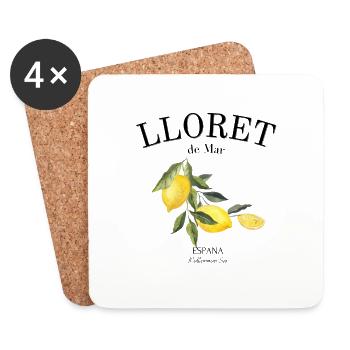 Lloret de Mar - Spain - Drinking - Vacation - Abitur - Coasters (set of 4) - white - Front