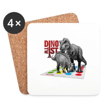 Dino Twist - Coasters (set of 4) - white - Front