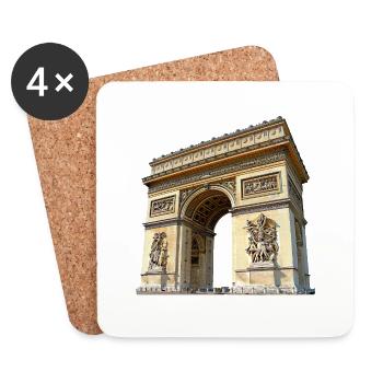 L’Arc de Triomphe, symbole de la métropole - Dessous de verre (lot de 4) - blanc - Devant