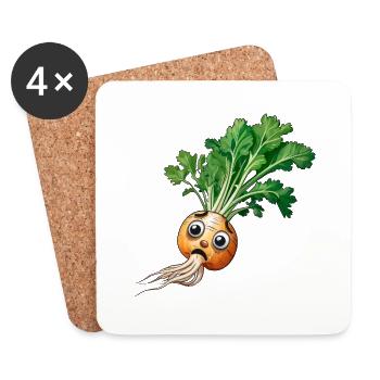 Turnips Garden Gardening Vegetables Hobby Gardeners - Coasters (set of 4) - white - Front