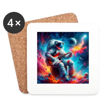 Astronaut in concert - Coasters (set of 4) - white - Front