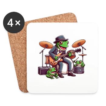 Melodies of the Frog - Coasters (set of 4) - white - Front