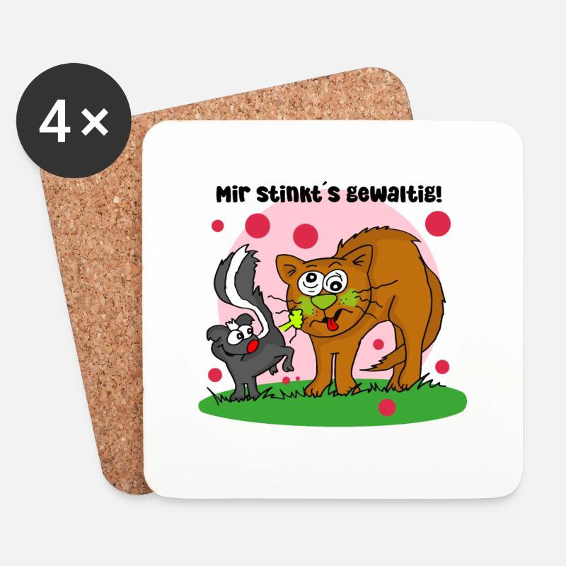mir stinkts gewaltig - Untersetzer (4er-Set) - Weiß