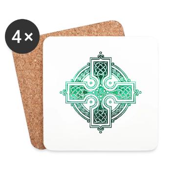 Celtic circles corners swatches gothic symbols - Coasters (set of 4) - white - Front