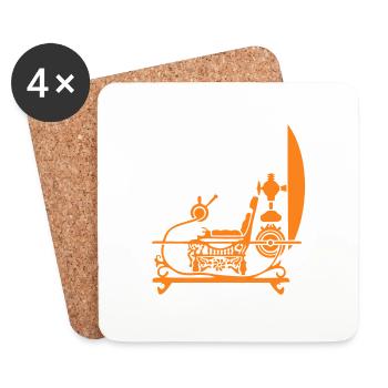 the time machine - Coasters (set of 4) - white - Front