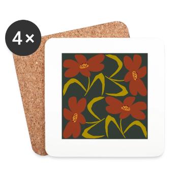 F66 - Dessous de verre (lot de 4) - blanc - Devant