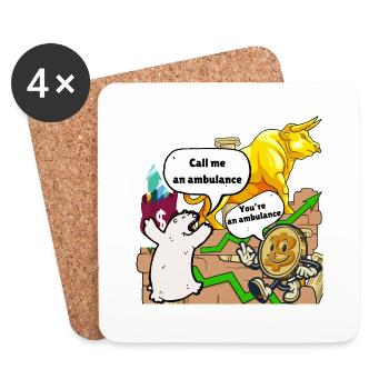 Crypto Summer: The Heat is On - Coasters (set of 4) - white - Front