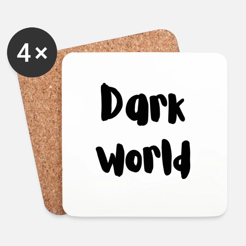 Dark world - Untersetzer (4er-Set) - Weiß