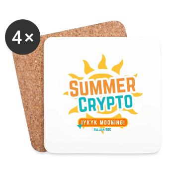 Crypto Summer: The Heat is On - Coasters (set of 4) - white - Front