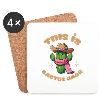 This is Cactus Jack - Coasters (set of 4) - white - Front
