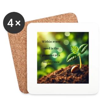 Nature - Coasters (set of 4) - white - Front