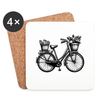 bicycle - bicycle - Coasters (set of 4) - white - Front