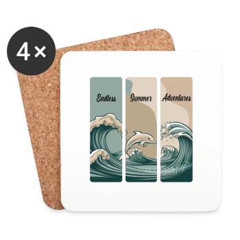 Endless Summer Adventures - Dessous de verre (lot de 4) - blanc - Devant