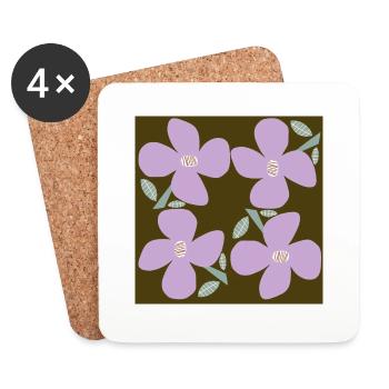 F67 - Dessous de verre (lot de 4) - blanc - Devant