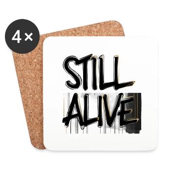 immer noch am leben - still alive - Untersetzer (4er-Set) - Weiß - Vorne