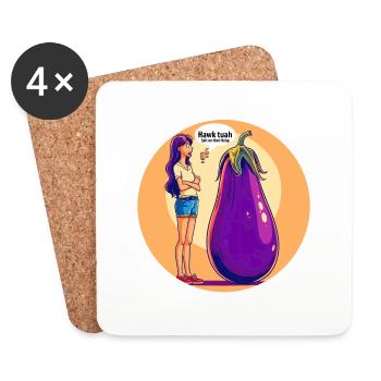 Talking vegetables - Coasters (set of 4) - white - Front
