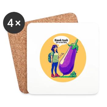 Do you talk to vegetables? - Coasters (set of 4) - white - Front