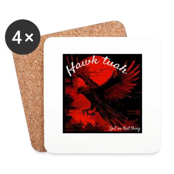 The Hawk Tuah Eagle - Coasters (set of 4) - white - Front