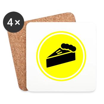 Kuchen käsekuchen - Untersetzer (4er-Set) - Weiß - Vorne