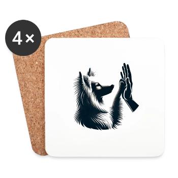 Dog lover - Coasters (set of 4) - white - Front