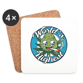 Worlds Highest - Untersetzer (4er-Set) - Weiß - Vorne