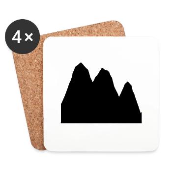 Mountains Hikers Hike Hiking Hiking - Coasters (set of 4) - white - Front