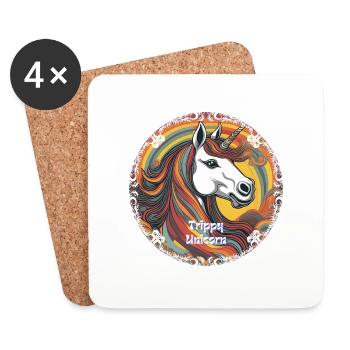 Trippy Unicorn - Coasters (set of 4) - white - Front