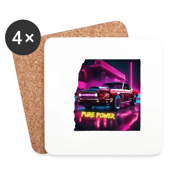 Pure Power - Untersetzer (4er-Set) - Weiß - Vorne
