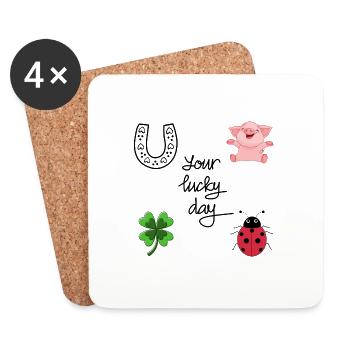Lucky - Untersetzer (4er-Set) - Weiß - Vorne
